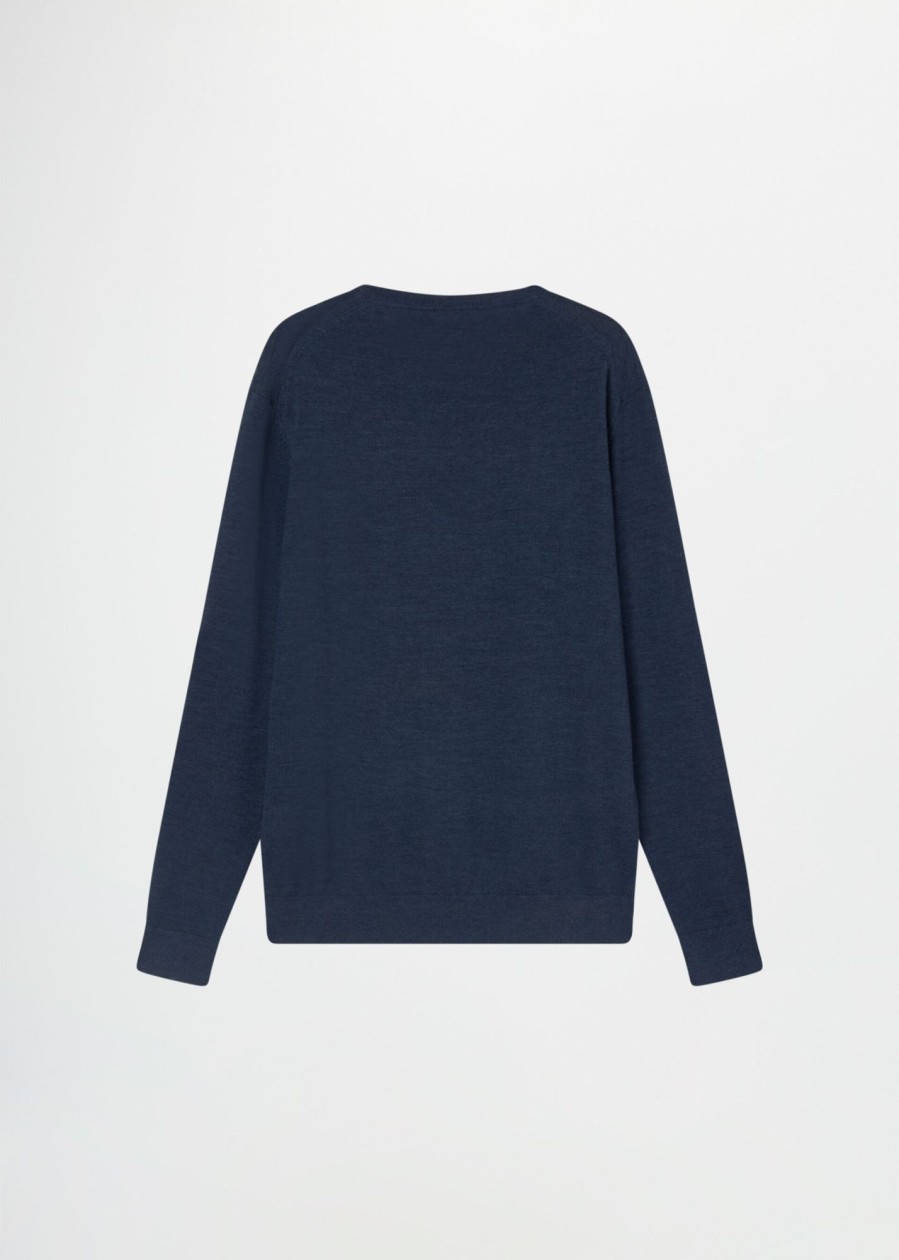 Uomo Conbipel Maglieria | Pullover In Puro Merino Jeans