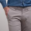 Uomo Conbipel Pantaloni | Pantaloni In Raso Grigio Medio