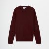 Uomo Conbipel Maglieria | Pullover In Puro Merino Bordeaux