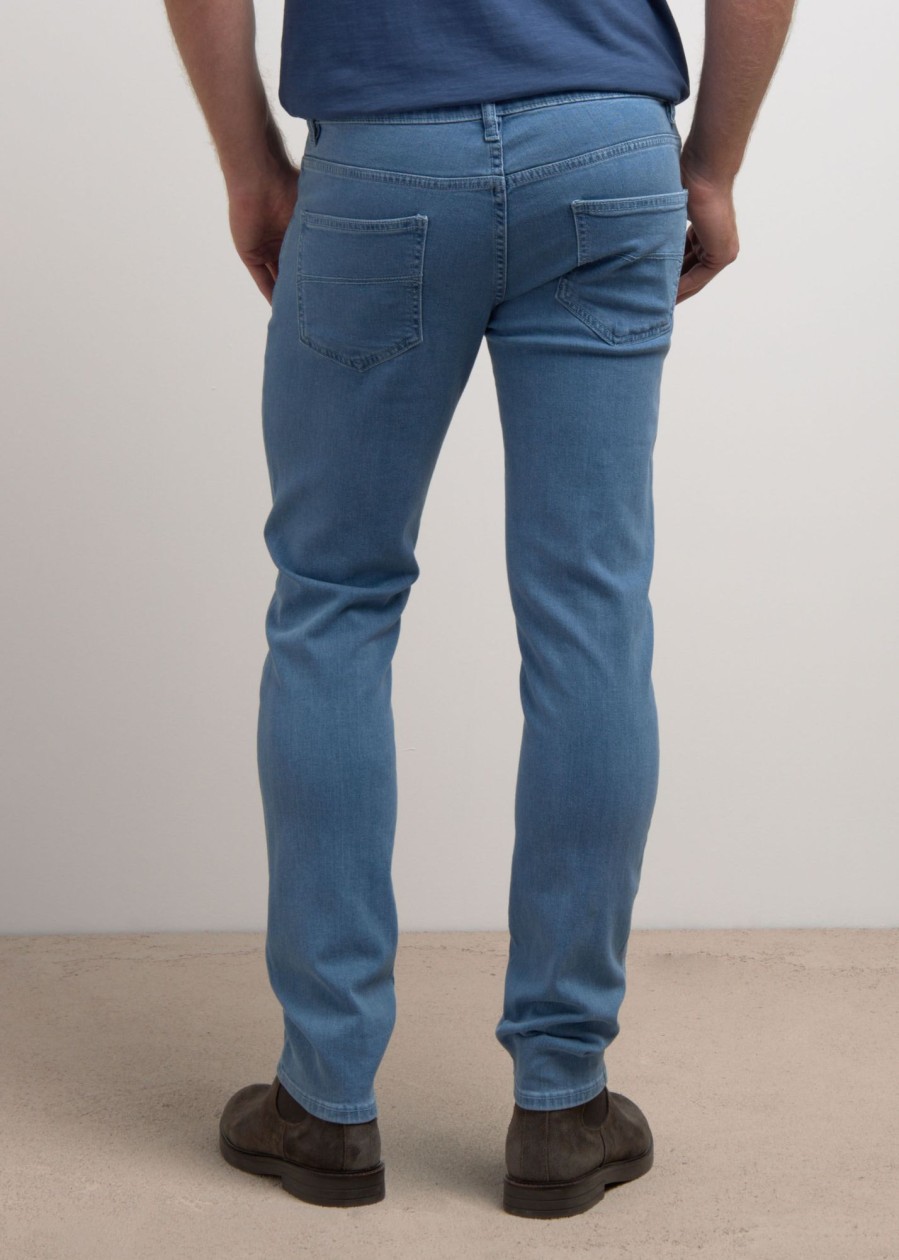 Uomo Conbipel Jeans | Denim Skinny Stretch Azzurro