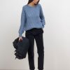 Donna Conbipel Maglieria | Pullover In Lana Mohair Blu Chiaro