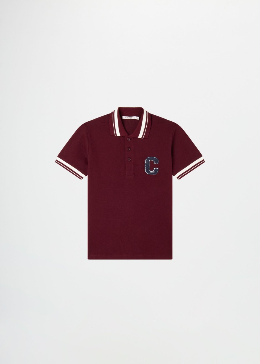 Bambino Conbipel | Polo Con Patch Bordeaux