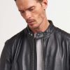 Uomo Conbipel Giacche | Biker In Vera Pelle Nero