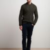 Uomo Conbipel Maglieria | Pullover Lavorato Verde Militare