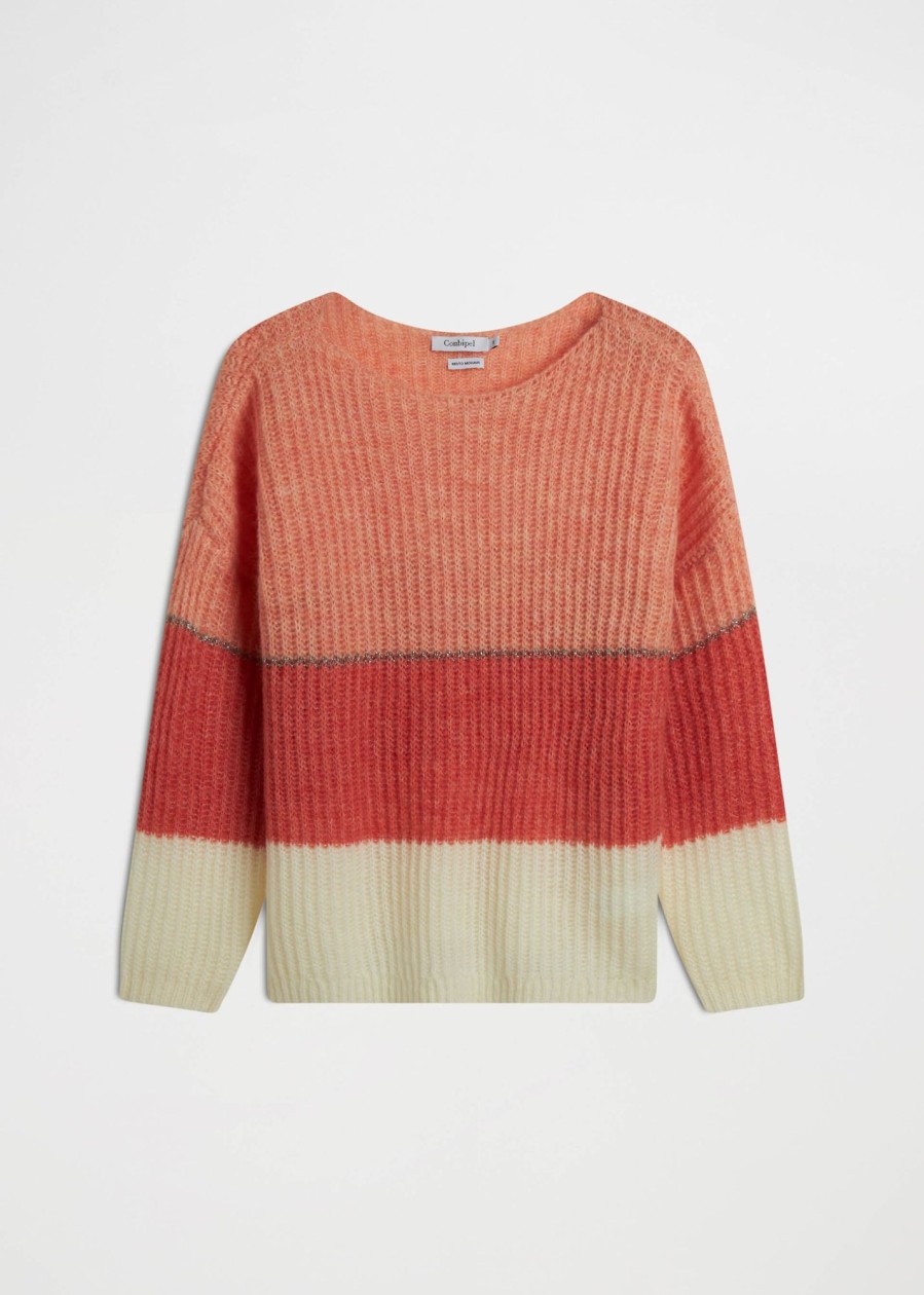 Donna Conbipel Maglieria | Pullover In Lana Mohair Rosso Chiaro