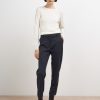 Donna Conbipel Pantaloni | Pantaloni Gessati Blu Scuro