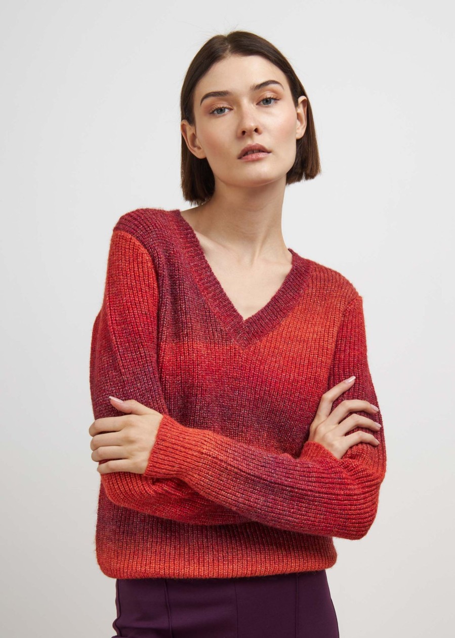 Donna Conbipel Maglieria | Pullover In Lana Melanzana