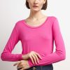 Donna Conbipel T-Shirt E Top | T-Shirt Basic Fucsia Chiaro