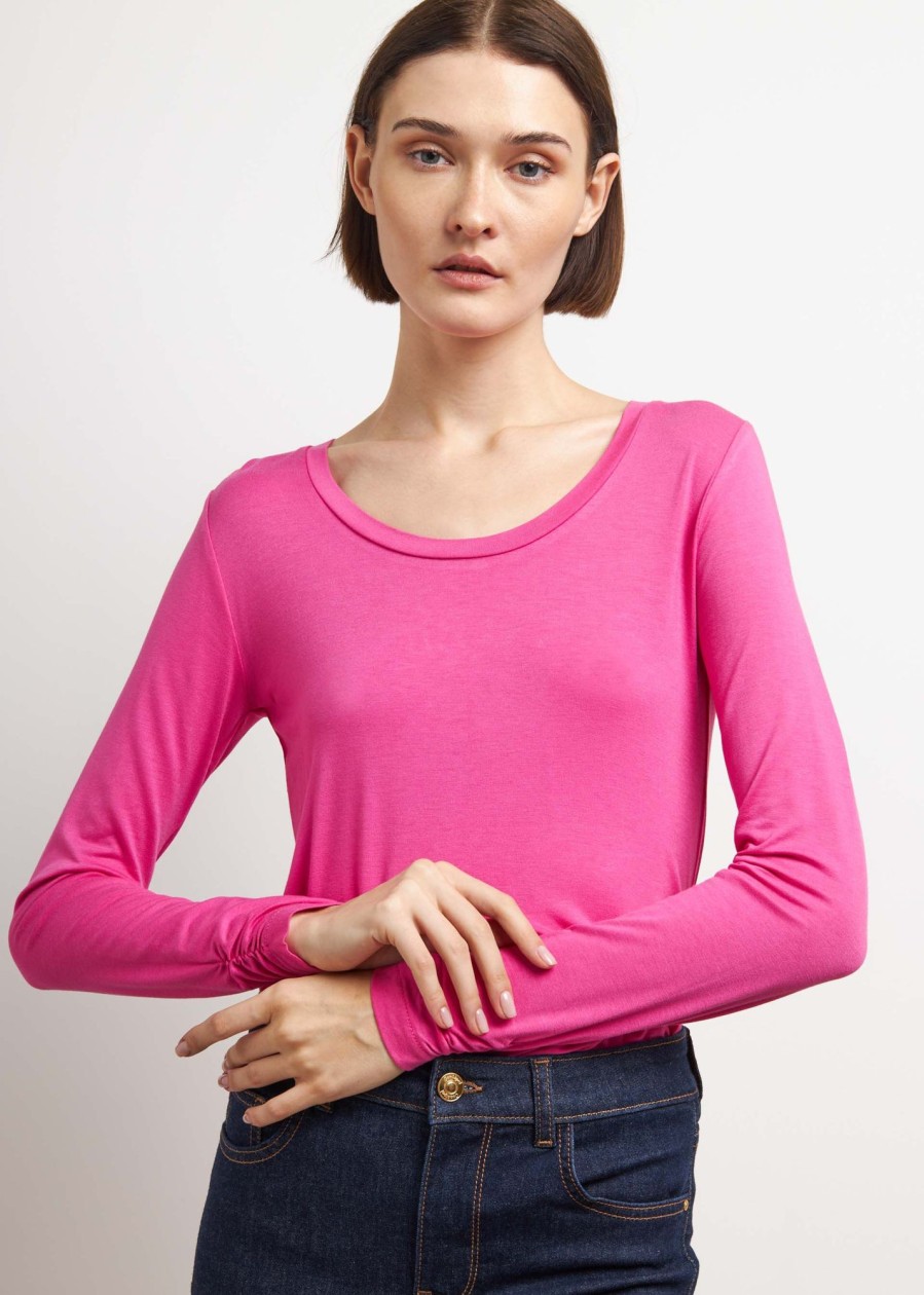 Donna Conbipel T-Shirt E Top | T-Shirt Basic Fucsia Chiaro