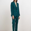 Donna Conbipel Giacche | Blazer A Due Bottoni Verde Scuro