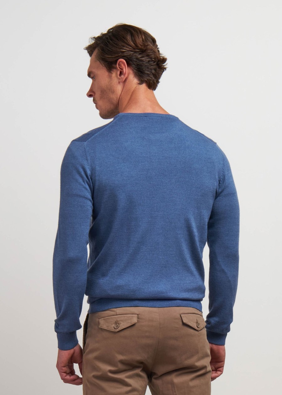 Uomo Conbipel Maglieria | Pullover In Lana Merino Jeans