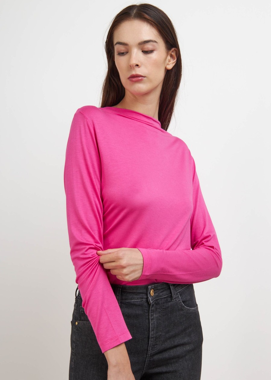 Donna Conbipel T-Shirt E Top | T-Shirt Basic Fucsia Chiaro