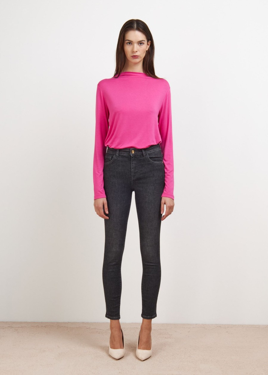 Donna Conbipel T-Shirt E Top | T-Shirt Basic Fucsia Chiaro