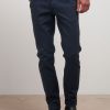 Uomo Conbipel Pantaloni | Chino In Cotone Fantasia Indaco