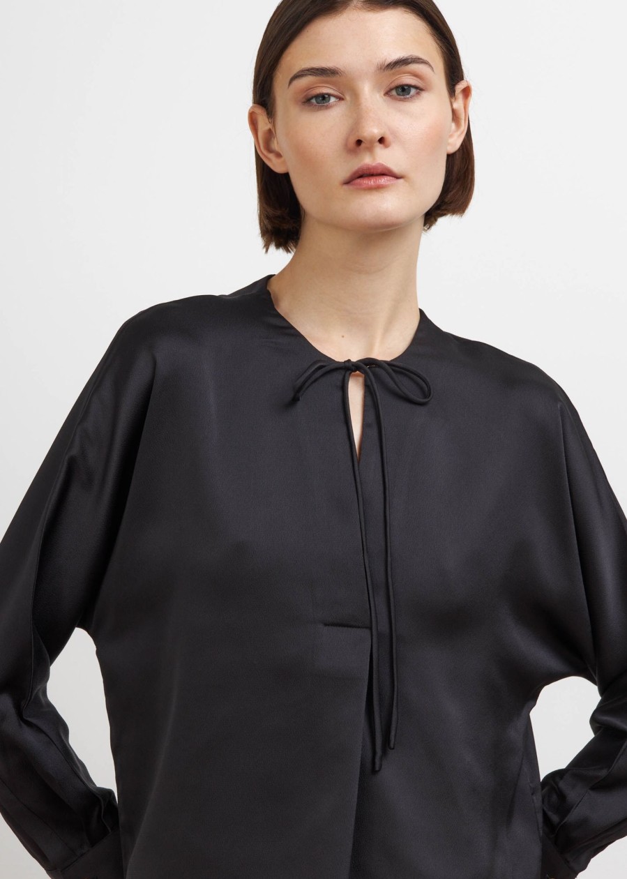 Donna Conbipel Camicie | Blusa Con Laccetto Nero