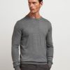 Uomo Conbipel Maglieria | Pullover In Lana Merino Grigio Chiaro