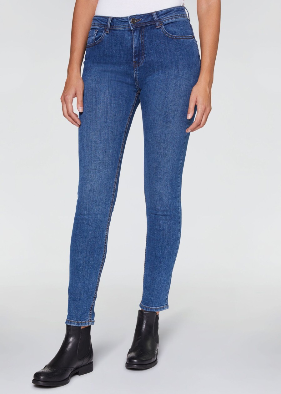 Donna Conbipel Jeans | Jeans Slim A Vita Alta Blu