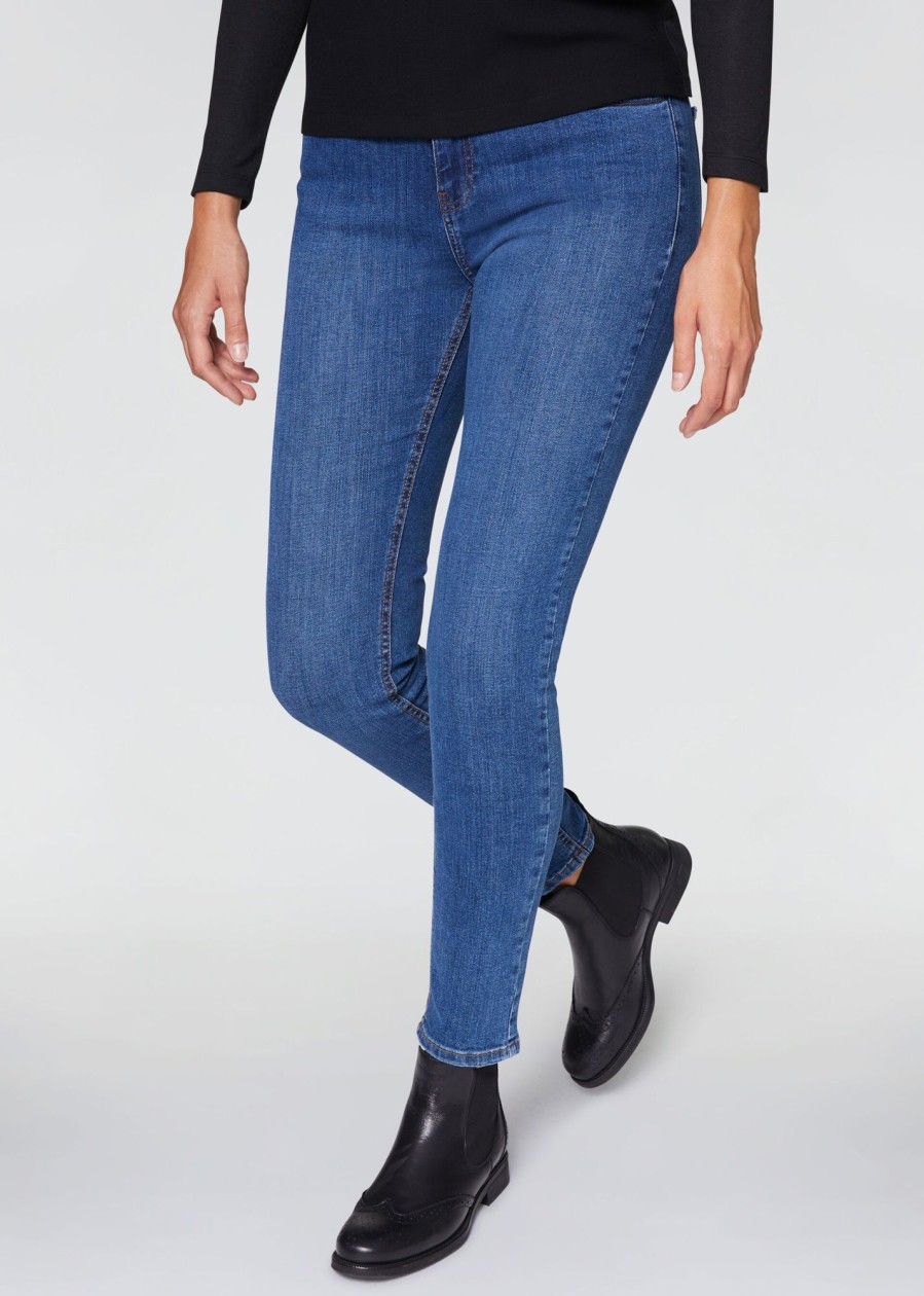 Donna Conbipel Jeans | Jeans Slim A Vita Alta Blu