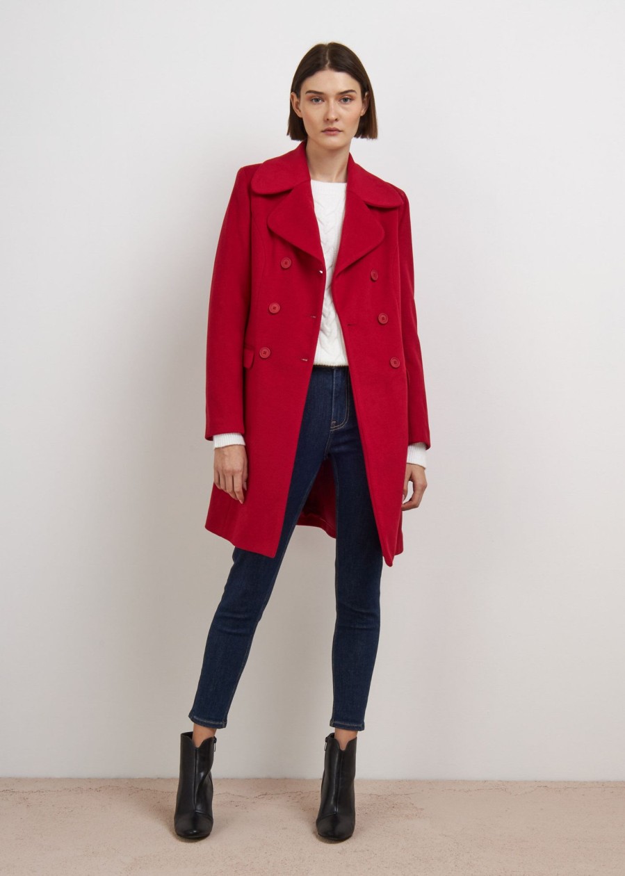 Donna Conbipel Cappotti | Cappotto Doppiopetto Rosso