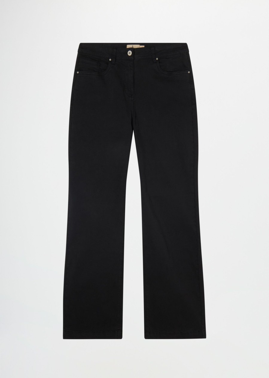 Donna Conbipel Pantaloni | Pantaloni In Gabardine Nero