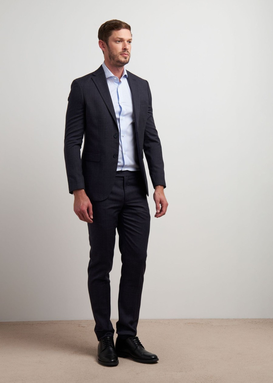 Uomo Conbipel Abiti E Completi | Completo Slim Fit Blu Scuro