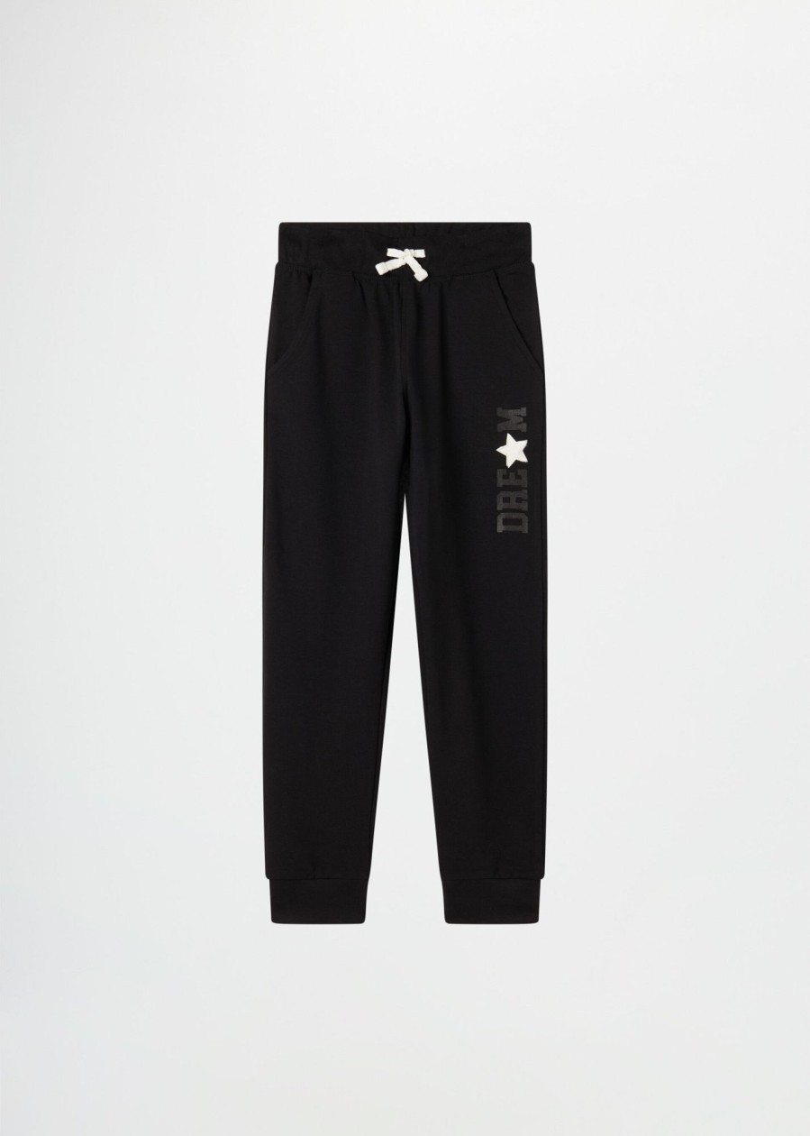 Bambino Conbipel | Pantaloni In Felpa Nero