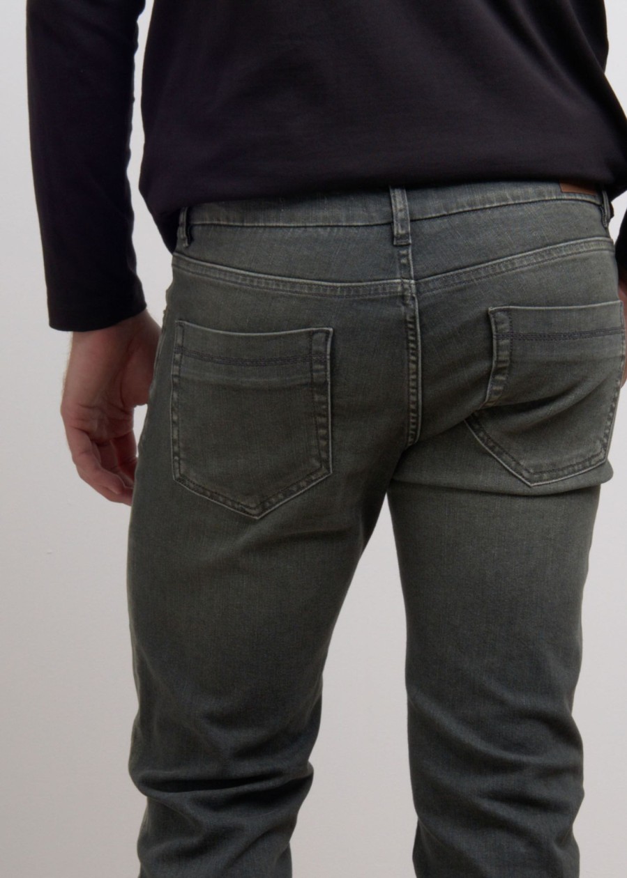 Uomo Conbipel Pantaloni | Denim Stone Washed Verde