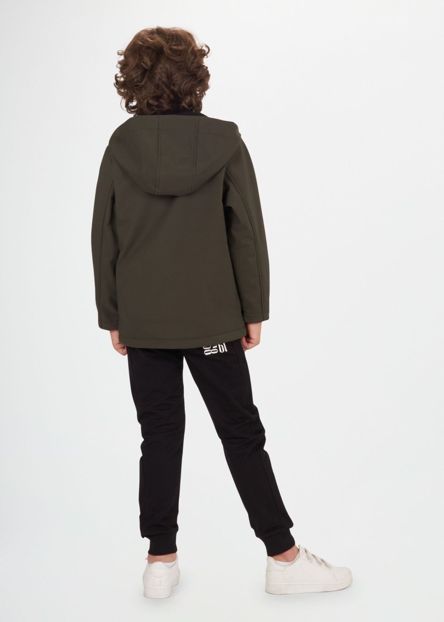 Bambino Conbipel | Giubbino In Softshell Verde Militare