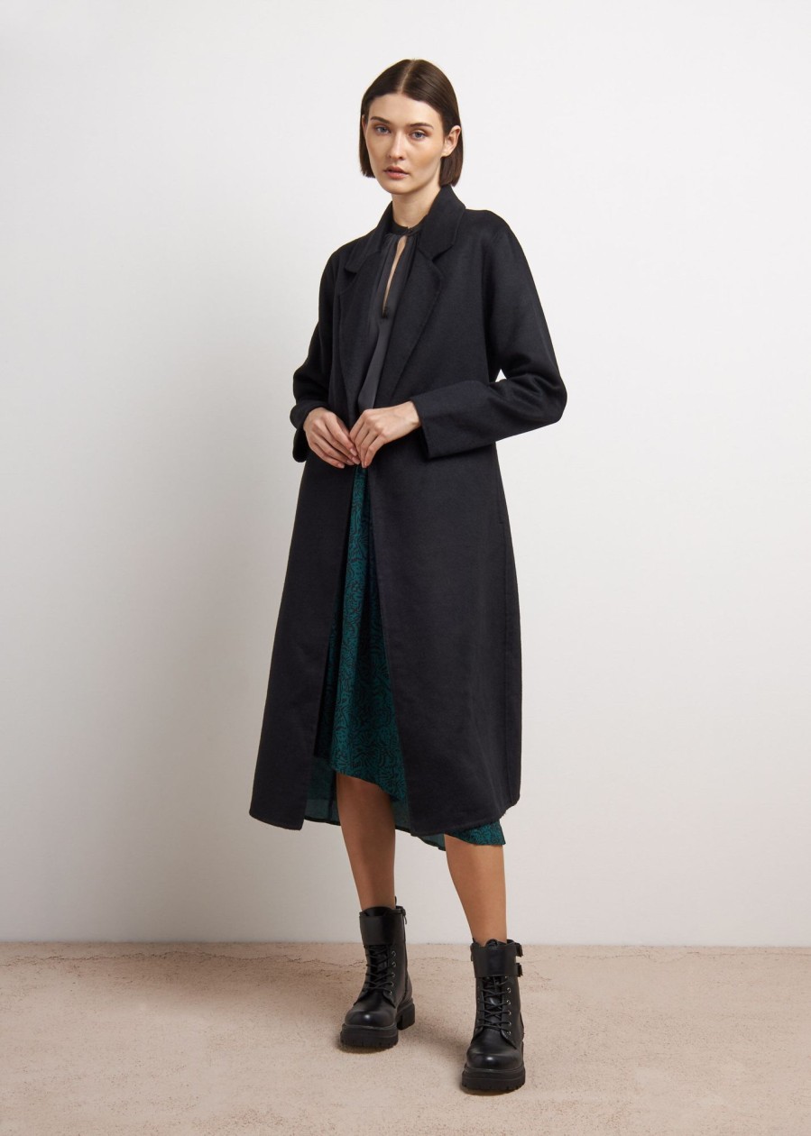 Donna Conbipel Cappotti | Cappotto Monopetto Nero