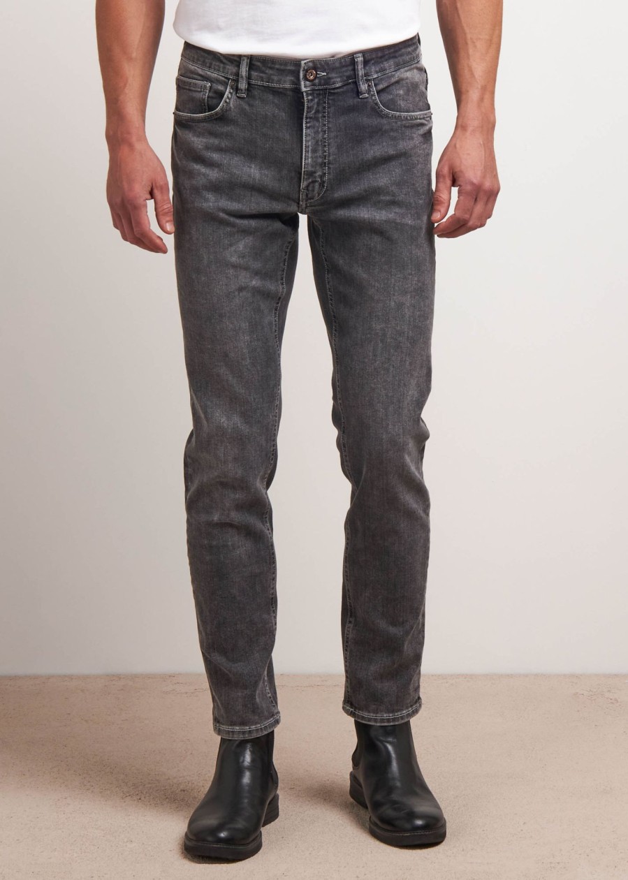 Uomo Conbipel Jeans | Denim Slim Stretch Grigio Medio