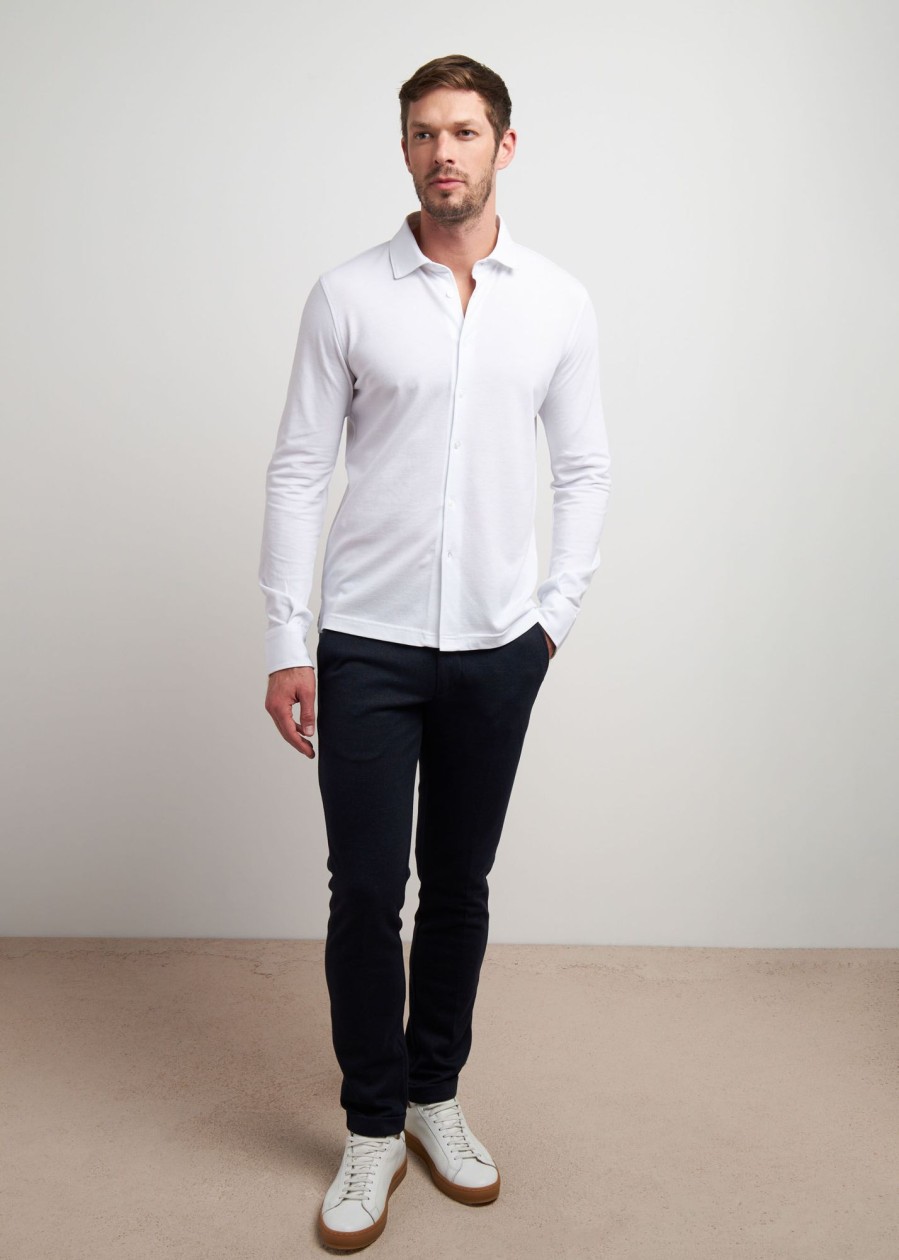 Uomo Conbipel Camicie | Polo Camicia Supima Bianco