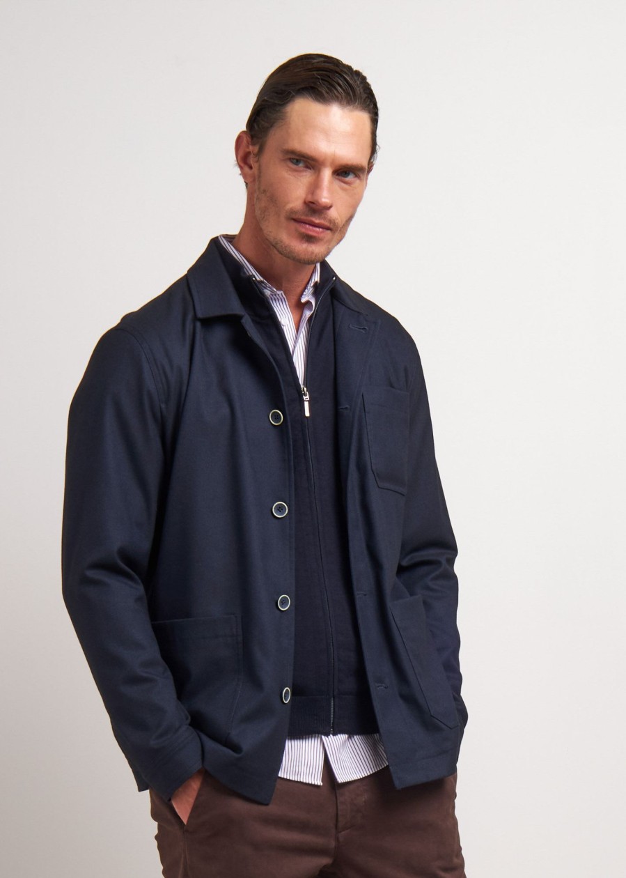 Uomo Conbipel Giacche | Giacca Worker Blu