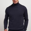 Uomo Conbipel Maglieria | Pullover Dolcevita Blu Scuro