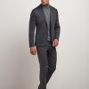 Uomo Conbipel Pantaloni | Pantaloni Bi-Stretch Grigio Medio