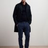 Uomo Conbipel Cappotti | Cappotto Con Pettorina Blu Scuro