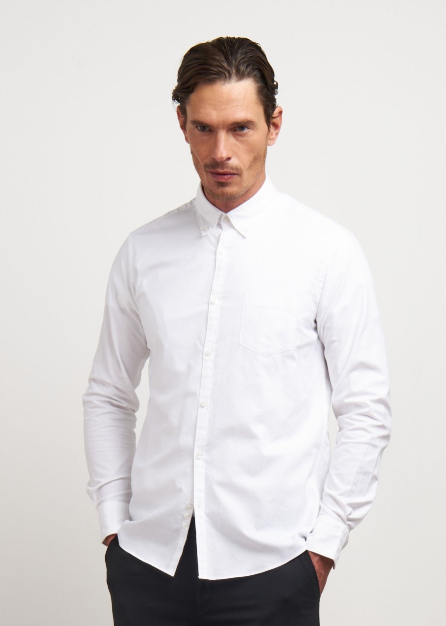 Uomo Conbipel Camicie | Camicia Oxford Regular Bianco