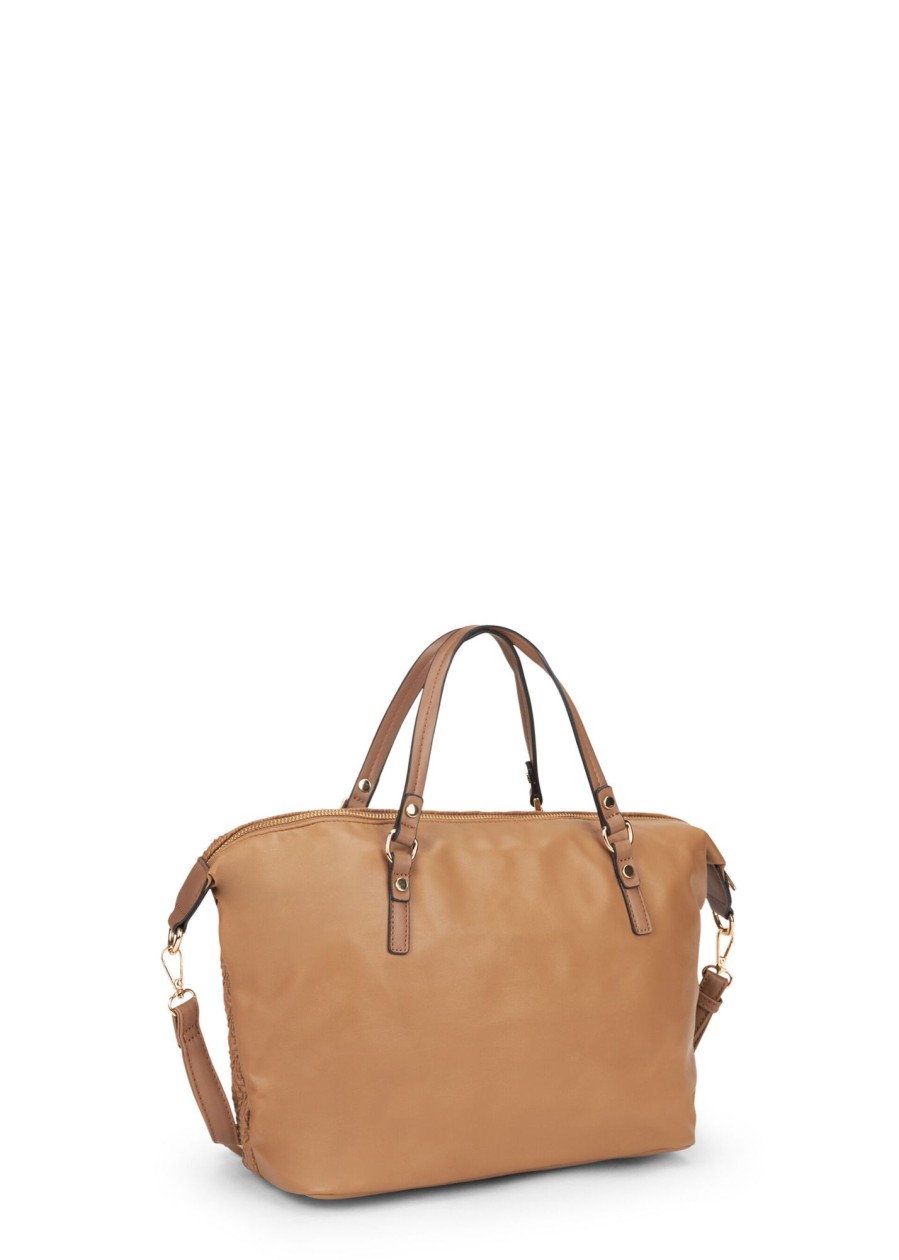 Donna Conbipel Borse | Bauletto Micro Plisse' Beige